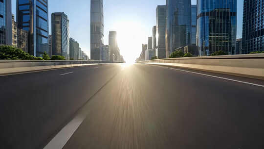 城市道路空旷视角