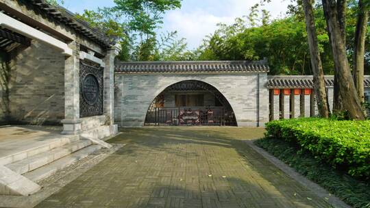 中式古代园林庭院