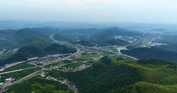 莫干山 高速公路 交通枢纽 航拍