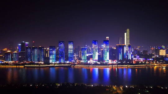 长沙湘江万达市中心城市夜景风光