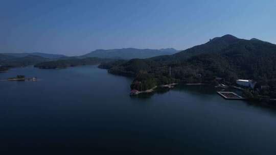 孝感观音湖水库景区航拍