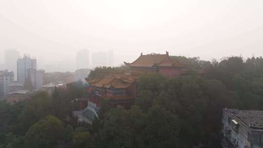 湖南衡阳雁峰区雁峰寺航拍