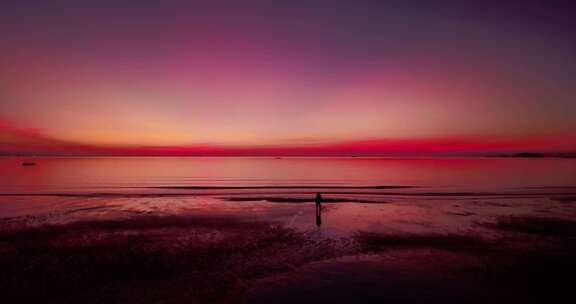 海边海平面日出