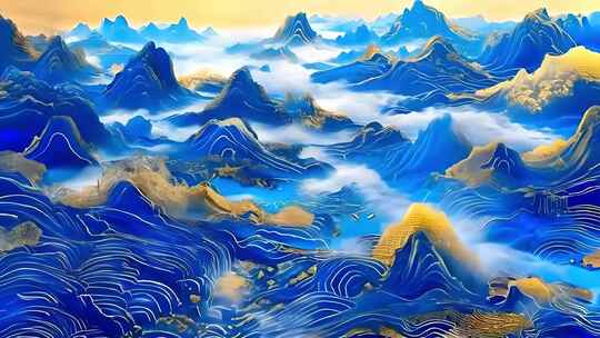 中国风国风 水墨画 中国风山水画 山水背景