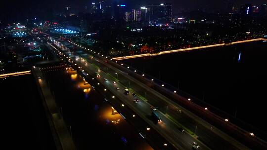 珠海前山大桥夜景视频素材模板下载
