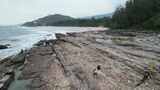 惠州黑排角，盐洲岛彩石滩高清在线视频素材下载