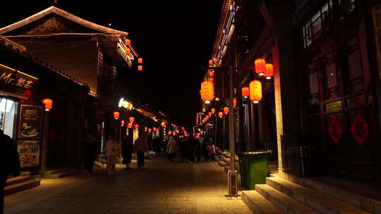 灯笼 夜景 景区 广府古城 广府 古城 红灯笼