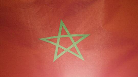 工作室拍摄摩洛哥国旗特写