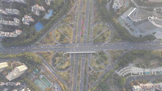 城市道路航拍