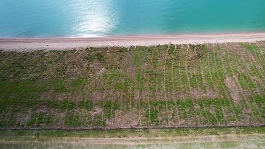 4K青海草原湖泊青海湖自然风光航拍视频