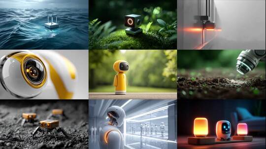 机器人助力环境监测科技守护绿色家园高清在线视频素材下载