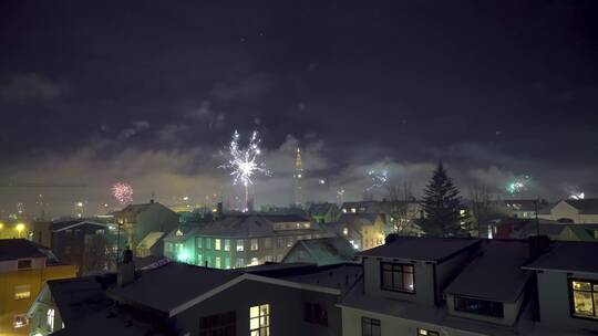 城市的烟火表演