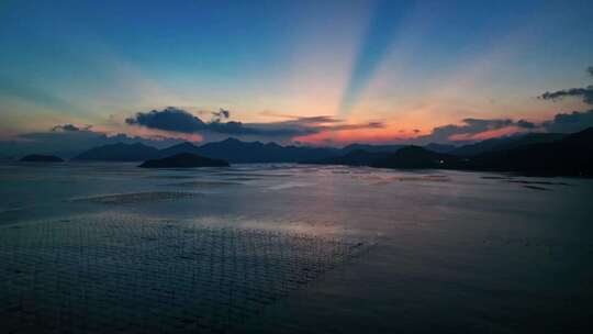 福建宁德霞浦三沙镇 东壁村 海岸滩涂夜景