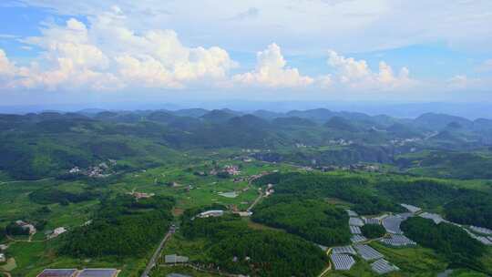 航拍美丽乡村新农村面貌全景