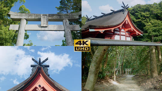 日本宗像神社日本信仰日本旅游福冈宗像神社高清在线视频素材下载