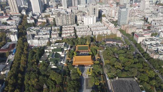 航拍南京朝天宫景区南京市博物馆