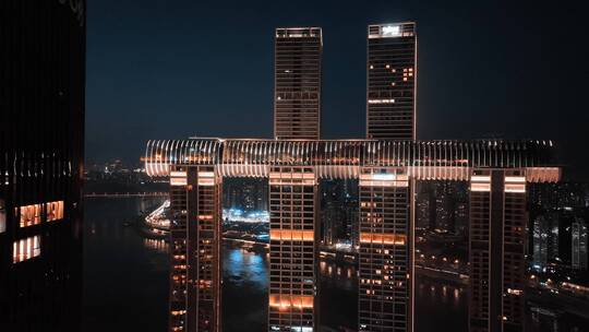 4K大气城市航拍日出日落夜景