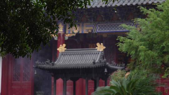 浙江普陀山大乘禅院建筑4K实拍视频视频素材模板下载