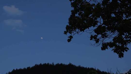 夜幕降临月夜实拍视频素材