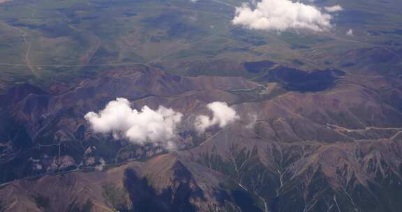 中国山川河大地自然风光山脉起伏