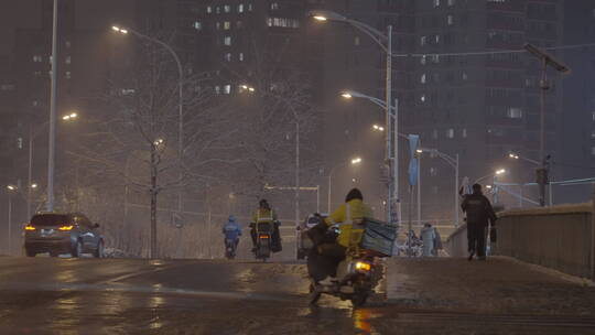 下班人群 城市车流 城市夜晚空镜