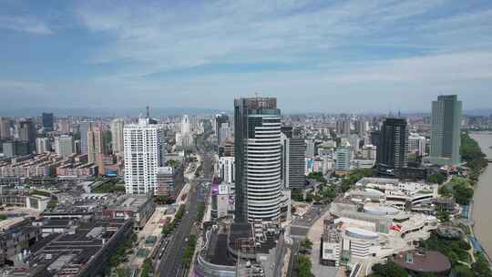 浙江宁波城市风光航拍