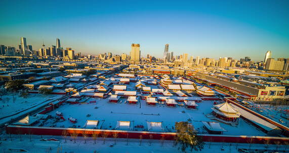 悟2x7航拍沈阳故宫雪景