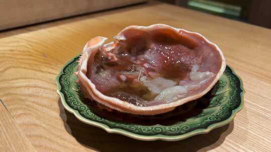 日本料理螃蟹刺身心脏视频素材模板下载