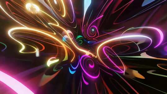 彩色动感光线舞台背景素材