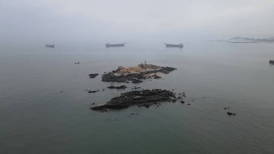 大气航拍福建闽南泉州崇武古城海岸海边风景