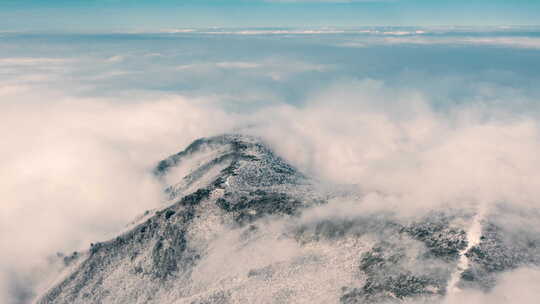 雪后龙王山航拍