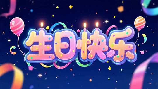 生日快乐特效素材