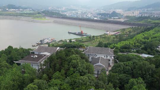 航拍 湖北 宜昌 屈原故里 屈原祠