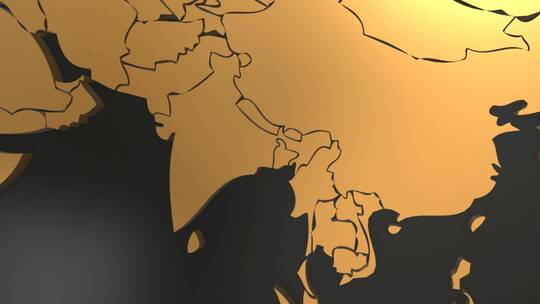 黑金3D世界地图ae模板AE视频素材教程下载