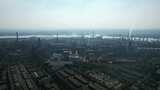 湖南湘潭钢厂工业制造航拍高清在线视频素材下载