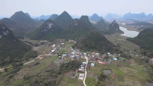 广西柳州塞隆妙景屯农村航拍