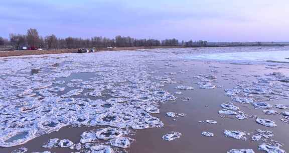 黄河流凌航拍