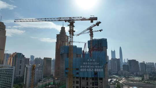 深圳建设 建设 工地 施工 施工现场视频素材模板下载