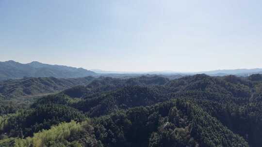 青山绿水丘陵大山自然风光航拍