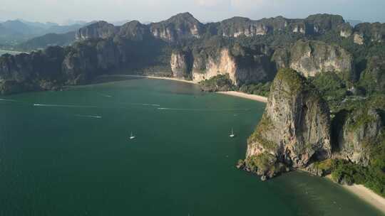 鸟瞰香港岛，安达曼海，甲米泰国