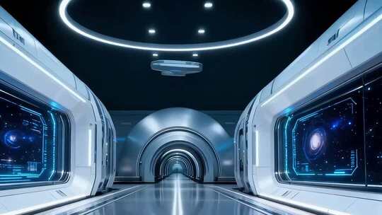 科幻风格未来感科技隧道