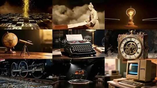 工业革命人类科技发展文明历程高清在线视频素材下载