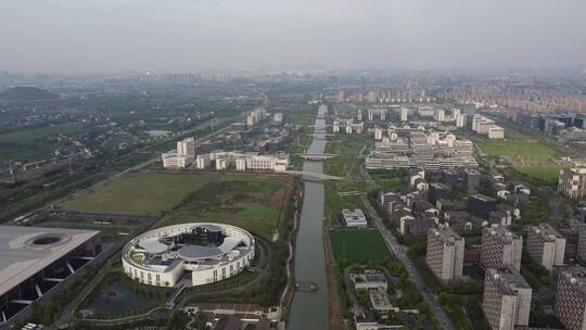 中心河流升城市视频素材模板下载