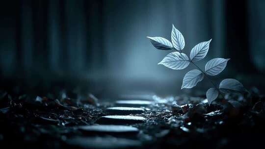 幽静森林中的希望之光