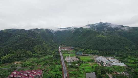 雨后乡村风景航拍