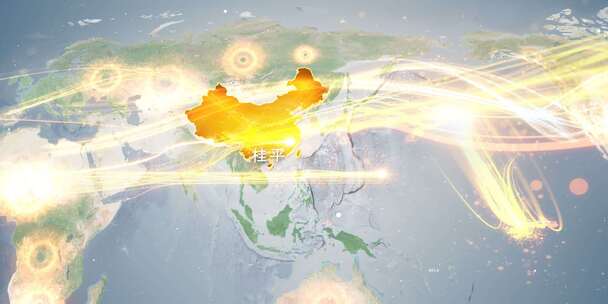 贵港桂平市地图辐射到世界覆盖全球 12