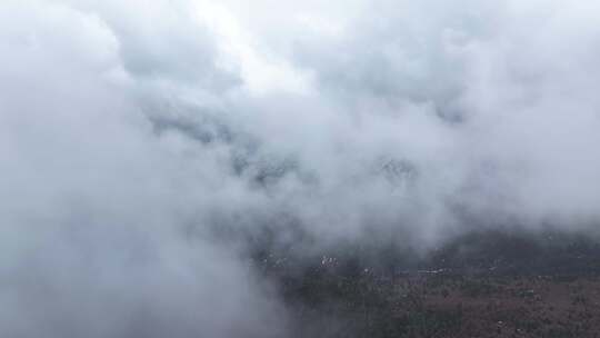 航拍云南香格里拉雪山森林草原 自然风光