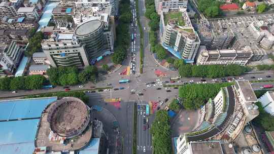 航拍广西桂林城市建设