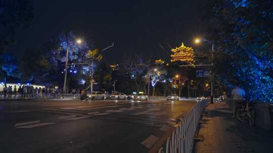 【正版素材】武汉黄鹤楼夜景