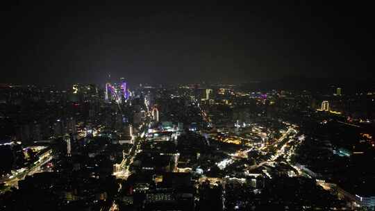 江苏南京城市夜景灯光中华门东秦淮河夜景